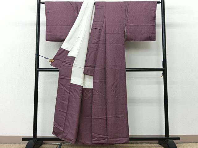 平和屋着物○江戸小紋 訪問着 作家物 横段文 正絹 逸品 DAAV3299du