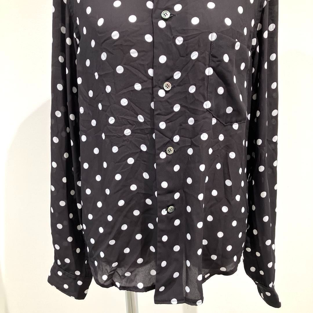 コムデギャルソン 丸襟エステル定番ブラウス 黒S