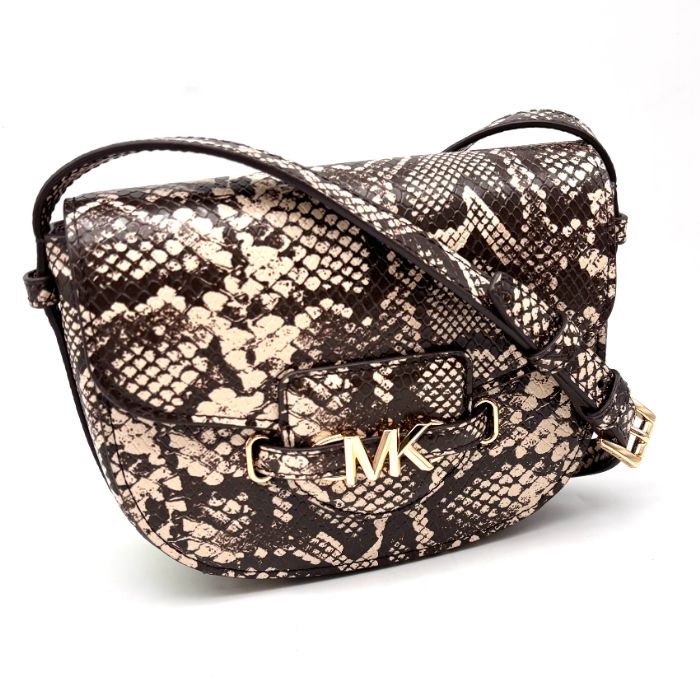 MICHAEL KORS マイケルコース ロゴ パイソン 型押し レザー ショルダー バッグ eH07128A