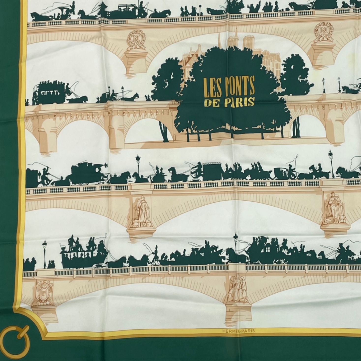 HERMES エルメス カレ90 LES PONTS DE PARIS パリの橋 スカーフ