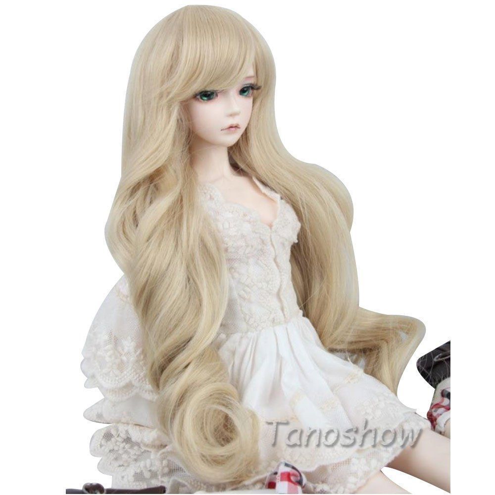 フォロー割】高温ウィッグ 180℃ 耐熱 耐熱 かつら 髪 SD用 BJD 1/3 インチ(2224cm) 8-9 (ライトブラウン（ポニーテール2本付き）)  頭周り約 ツートンカラーウィッグ グラデーションエクステ カールエクステ 人形用ウィッグ ロング - メルカリ