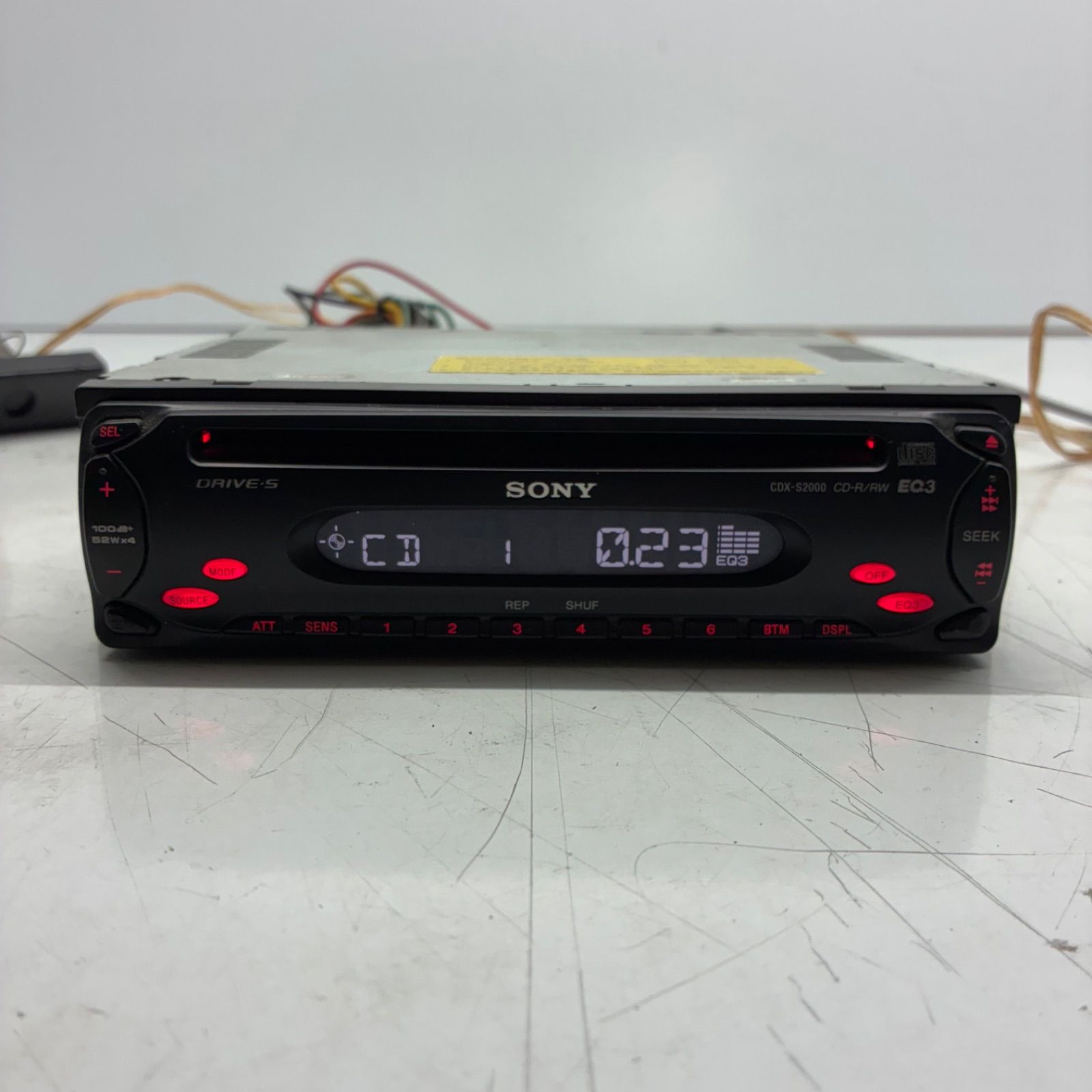 SONY ソニー 1DIN CDX-S2000 カーオーディオ チューナー デッキ CD AM FM 動作 済 黒 ブラック P71321