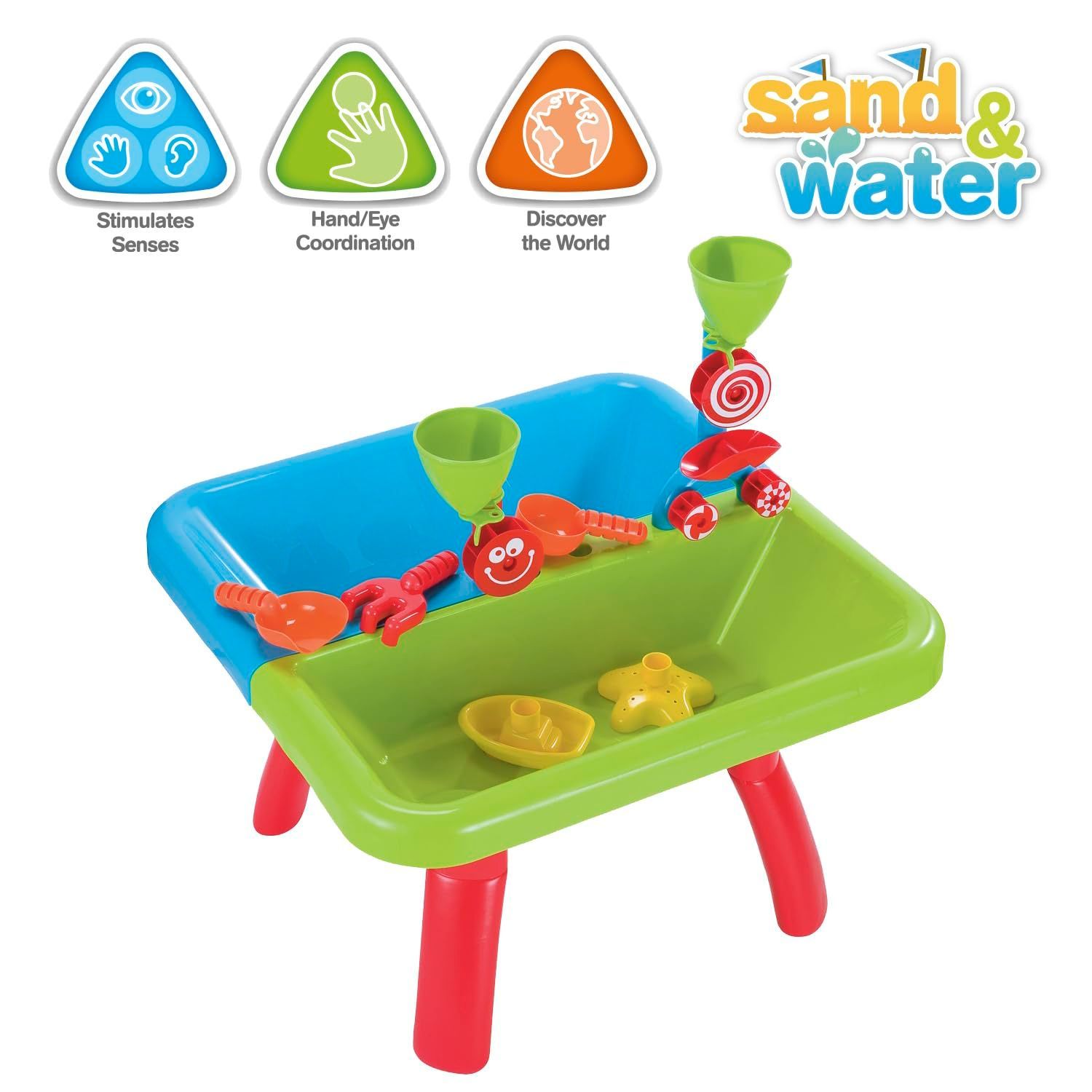  数量 アーリーラーニングセンター サンド-ウォーター テーブル フタ付き 砂場遊び 水遊び 141656 知育玩具 ベビー キッズおもちゃ