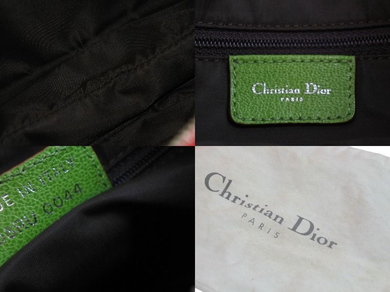Christian Dior クリスチャンディオール ショルダーバッグ トロッター 08RU 0044 コットンキャンバス シルバー金具 美品  53869