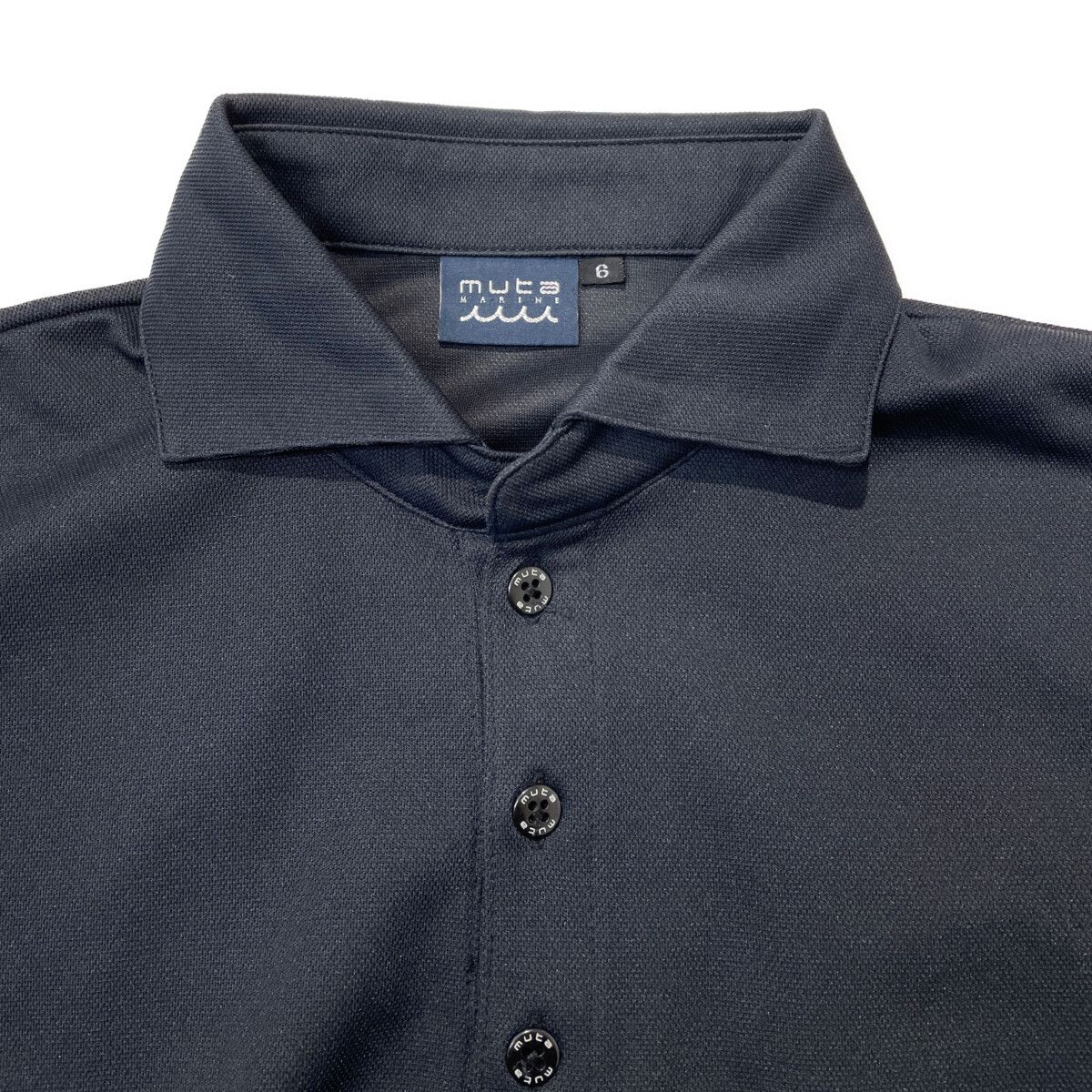 coco 中古 ムータマリン muta MARINE メンズ 長袖ポロシャツ 6(L) 黒 ブラック ヘムリブ 中古 メンズ ムータマリン muta MARINE 長袖ポロシャツ 6(L) 黒