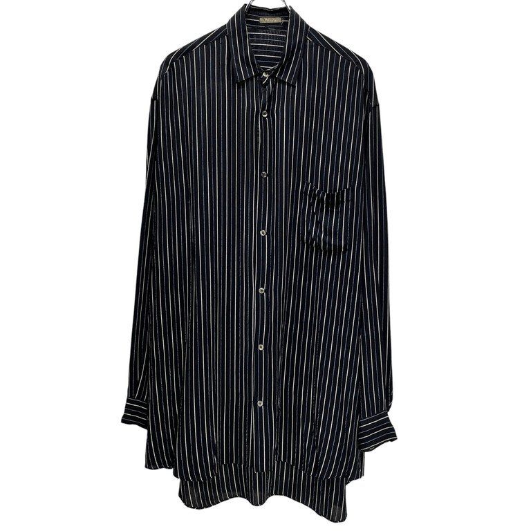 Y's for men オーバーサイズストライプレーヨンシャツ ブラウス