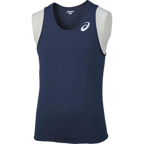 【新品・5営業日で発送】ASICS アシックス ＡＰＧＡ３Ｍ’Ｓランニングシャツ　ＸＴ１０３８　ネイビー（５０）　サイズ：Ｌ