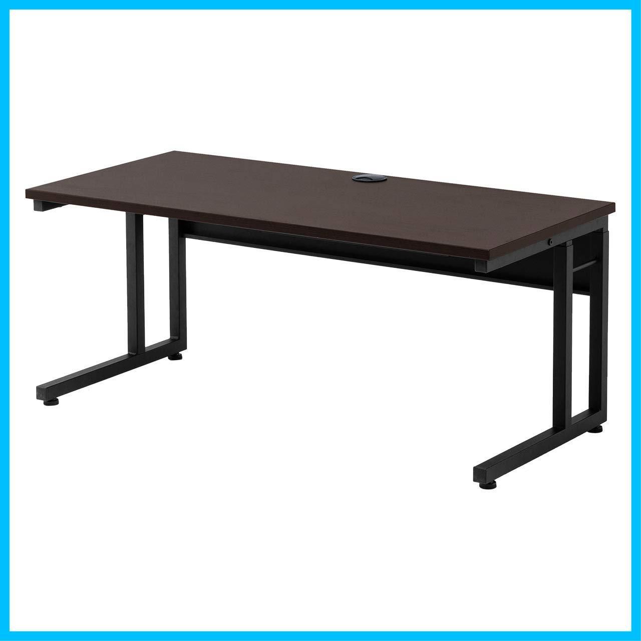 【人気商品】ブラウン 100-DESKL009M タップ受け ケーブル配線口 幅95cm×奥行45cm 3段階高さ調整 ローデスク サンワダイレクト