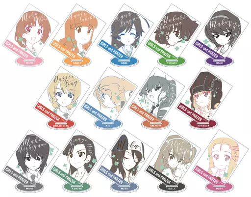 【】アクリルスタンド・アクリルパネル 全14種セット 「ガールズ＆パンツァー 最終章 トレーディング lette-graph アクリルスタンド」