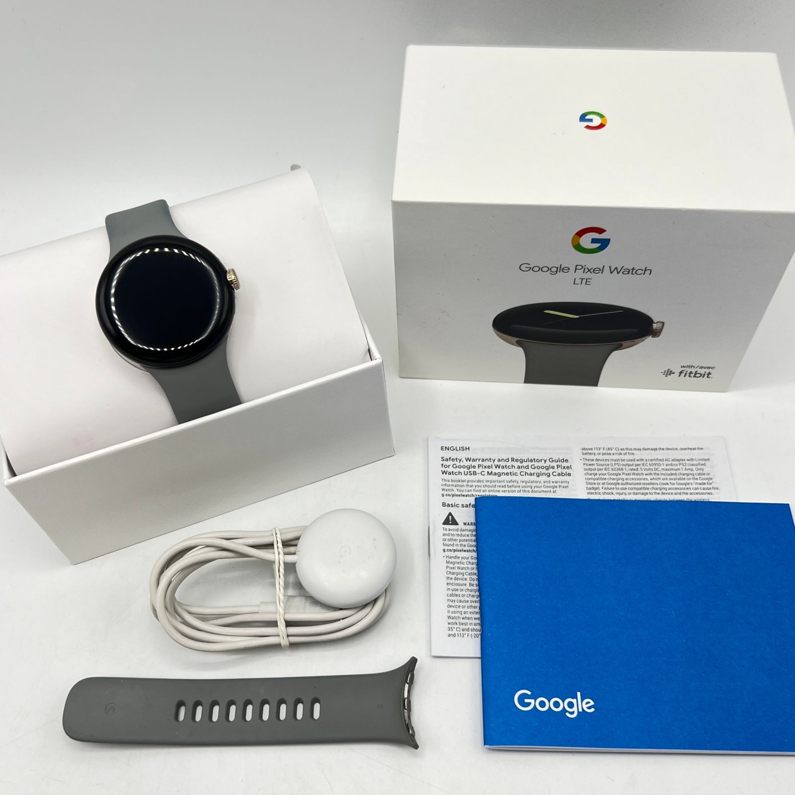 Google Pixel Watch LTE GA04122-TW Champagne G ステンレス ケース|Hazel アクティブ バンド スマートウォッチ グーグル ピクセルウォッチ 本体