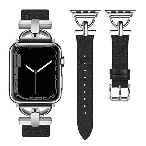 38mm 40mm 41mm_ブラック Apple Watch バンドアップルウォッチ バンド 38mm 40mm 41mm レディース 女性 iWatch Series 987654321SEUltraUltra 2に対応 あっぷるうぉっち 本革 レザー交換