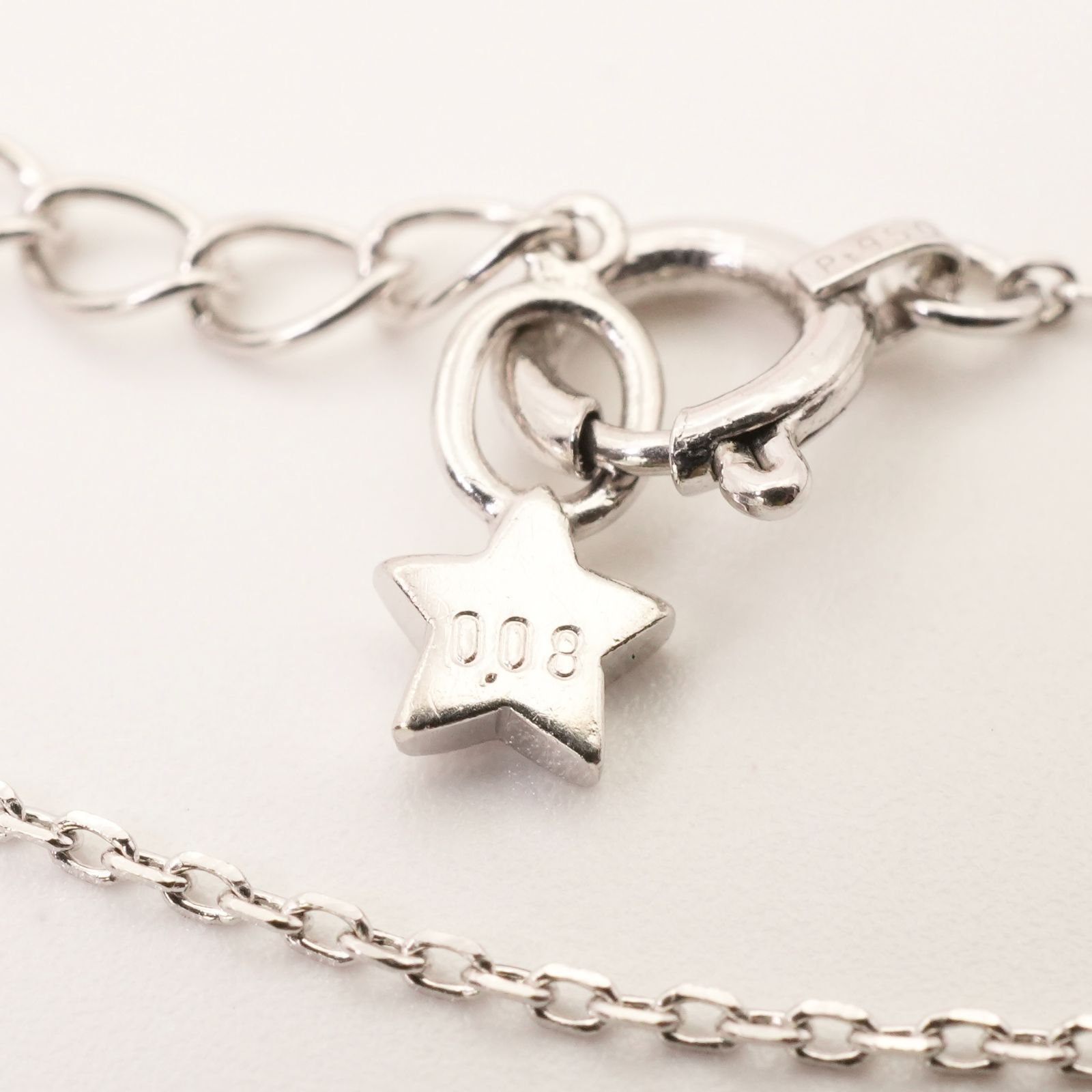 スタージュエリー ダイヤ プラチナ ネックレス 0.08ct/24-4078