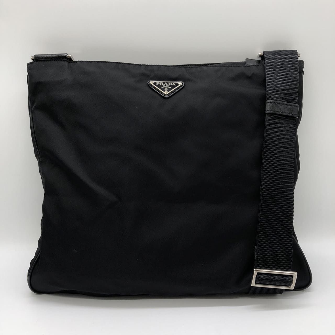 PRADA プラダ ショルダーバッグ ナイロン レザー ブラック レディース メンズ ファッション ヴィンテージ