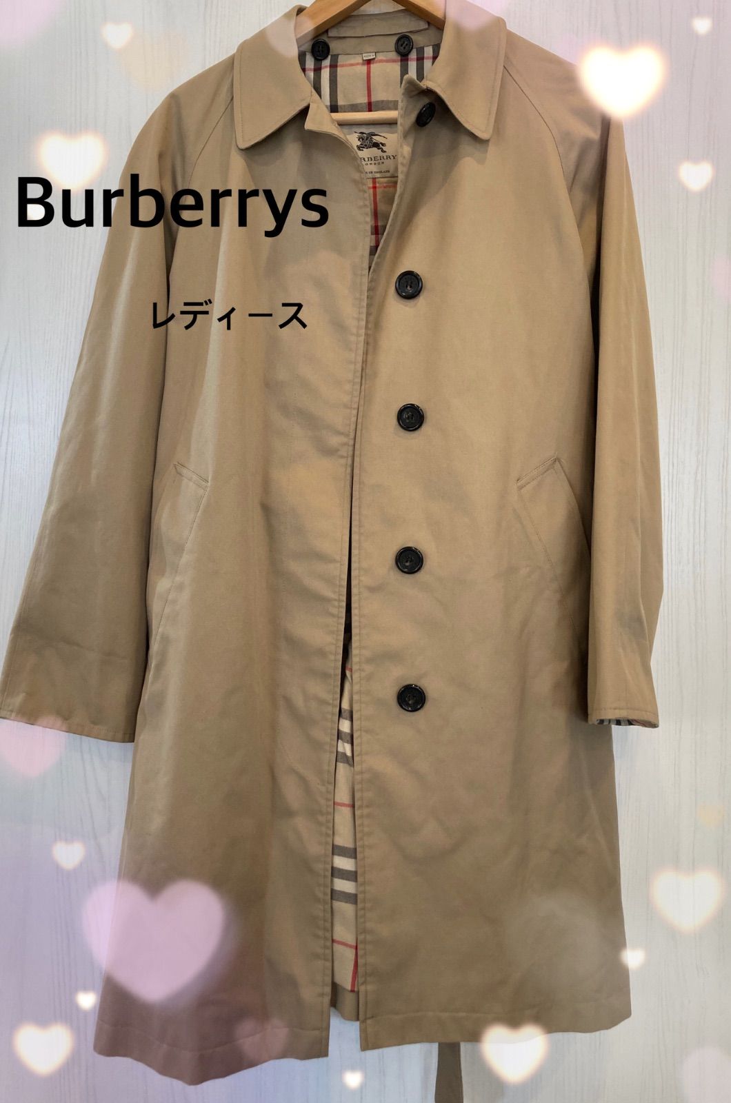 今日特定！！BURBERRY バーバリー レディース コートベージュ ロング カシミア トレンチコート (フラックス) - ウィメンズ