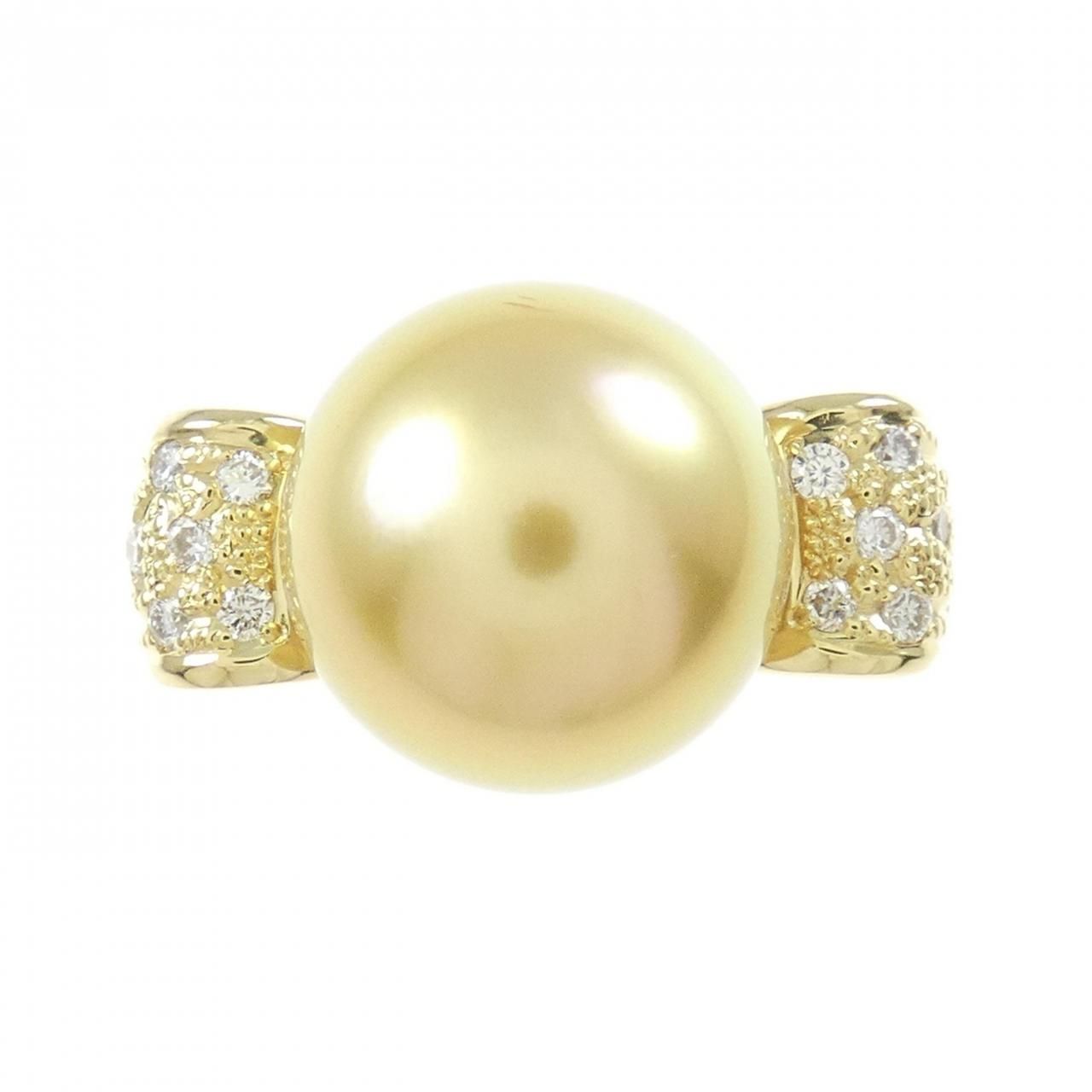 K18YG 白蝶パール リング 11.5mm - メルカリ 