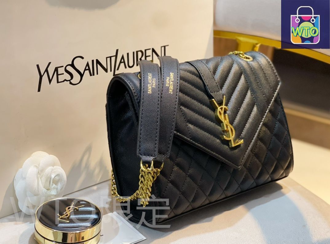 実物写真 YSL ブラック ショルダーバッグ 即購入OK 実物の画像 YSL サンローラン ショルダーバッグ ハンドバッグ