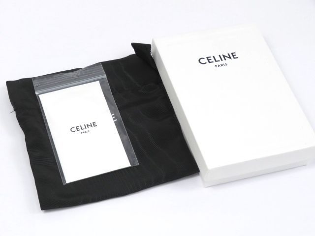 ■新同■　セリーヌ トリオンフ キャンバス コインケース 財布 ブラック 10C662CA2.38NO 箱 【A73059】