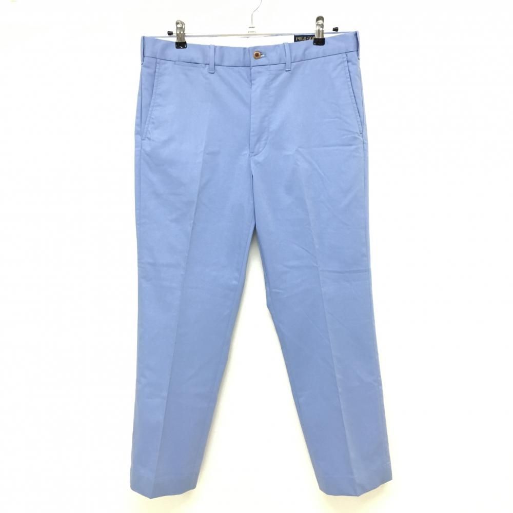 【美品】ポロゴルフ ラルフローレン パンツ ライトブルー ストレッチ シンプル メンズ 34 ゴルフウェア Ralph Lauren