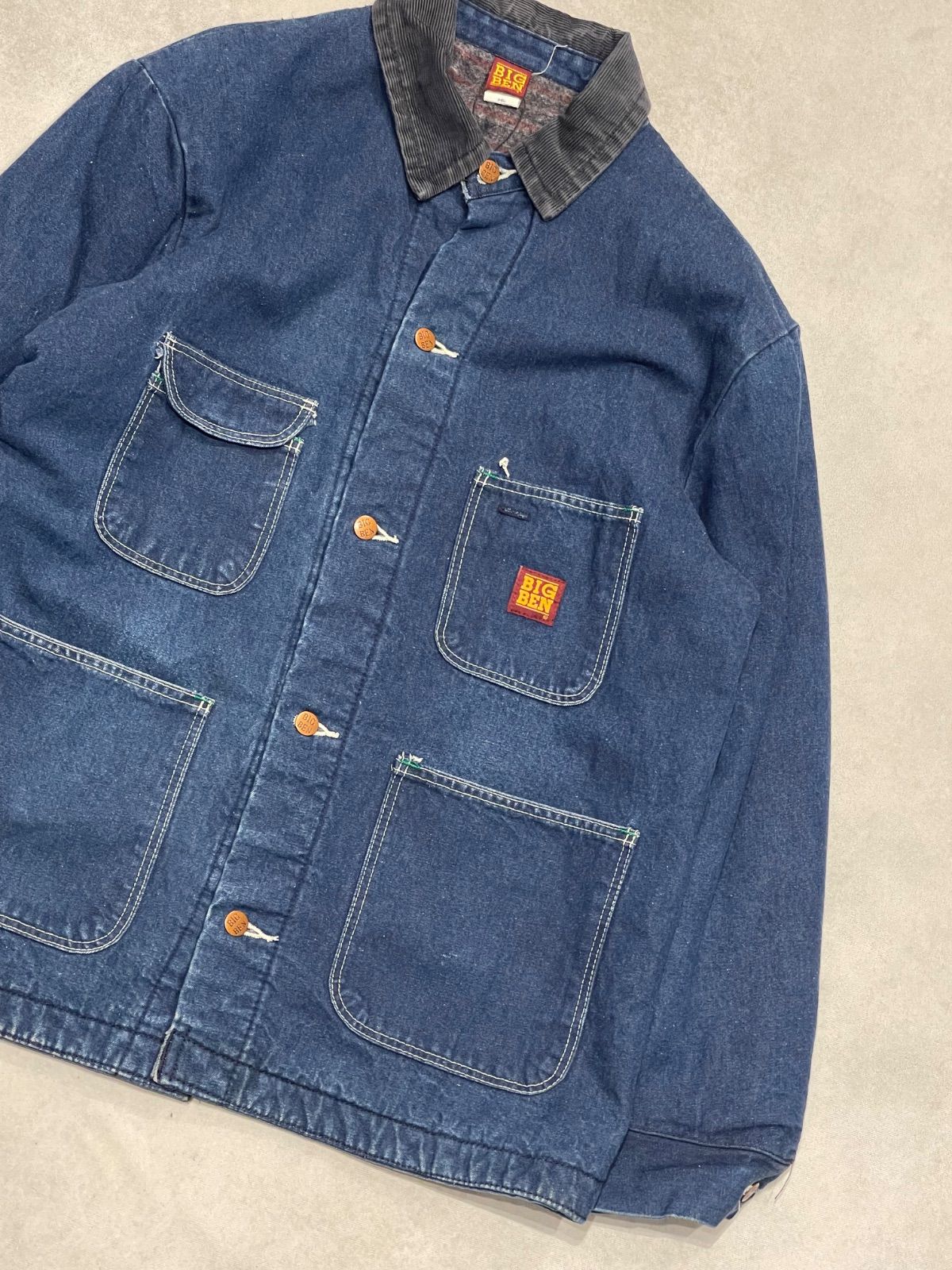 BIG BEN DENIM COVERALLS 90‘s メキシコ製 ビックベン 裏地付き デニムカバーオール 42 L