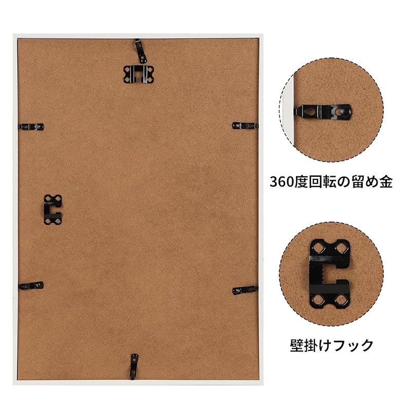 GIFT GARDEN 額縁 フォトフレーム A3 賞状額 軽量 サイズ 壁掛け タイプ 木色 飾り 3枚 セット