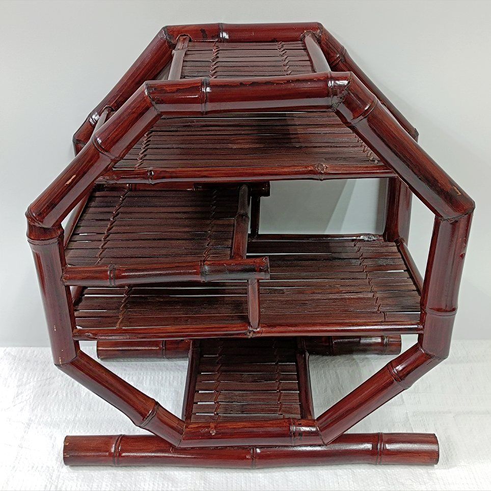 竹工芸 八角飾り棚 茶棚 茶道具 煎茶道具 中古品 竹工芸 八角飾り棚 茶棚 茶道具 煎茶道具 中古品 - メルカリ