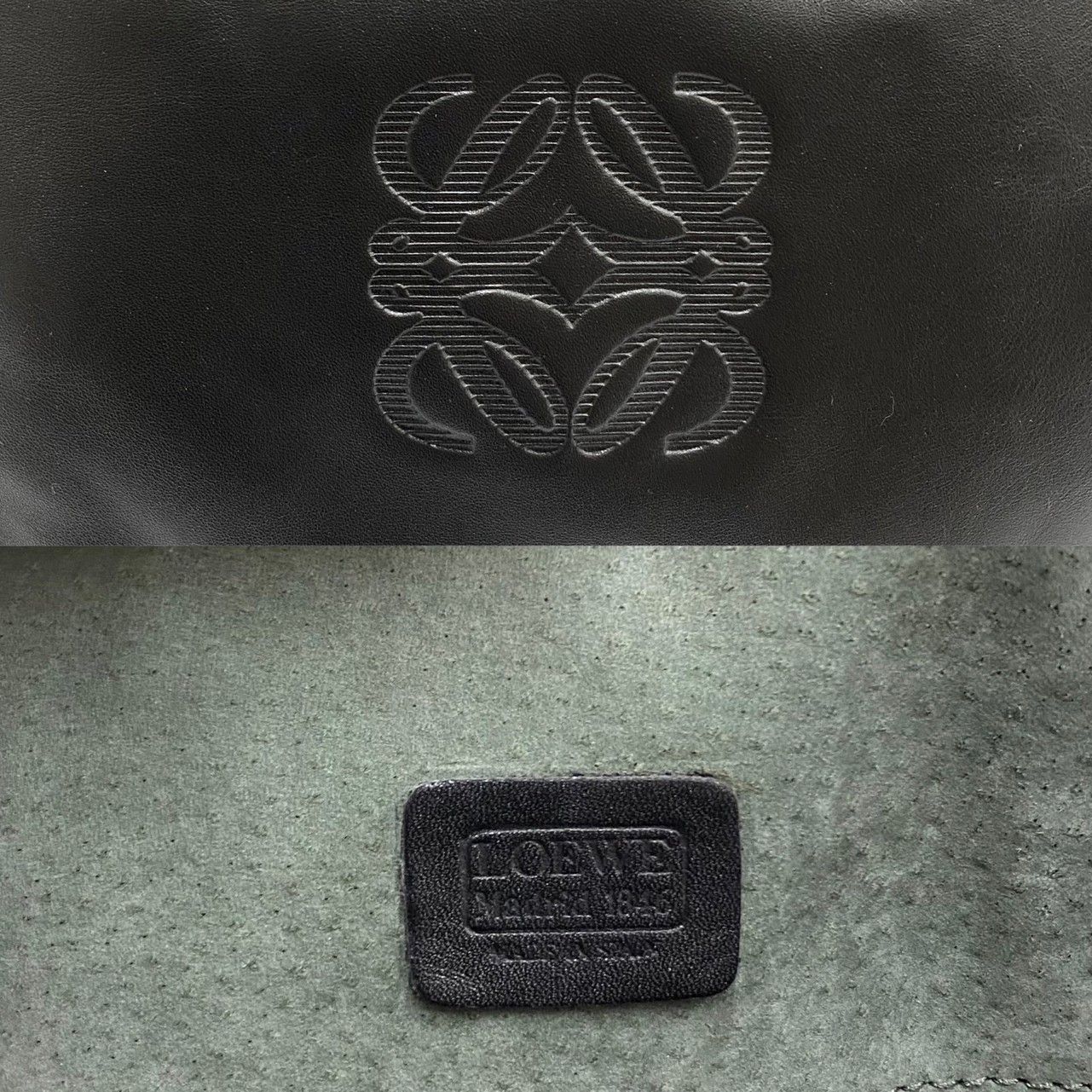 極 美品 希少品 LOEWE ロエベ アマソナ 32 アナグラム ロゴ レザー 本
