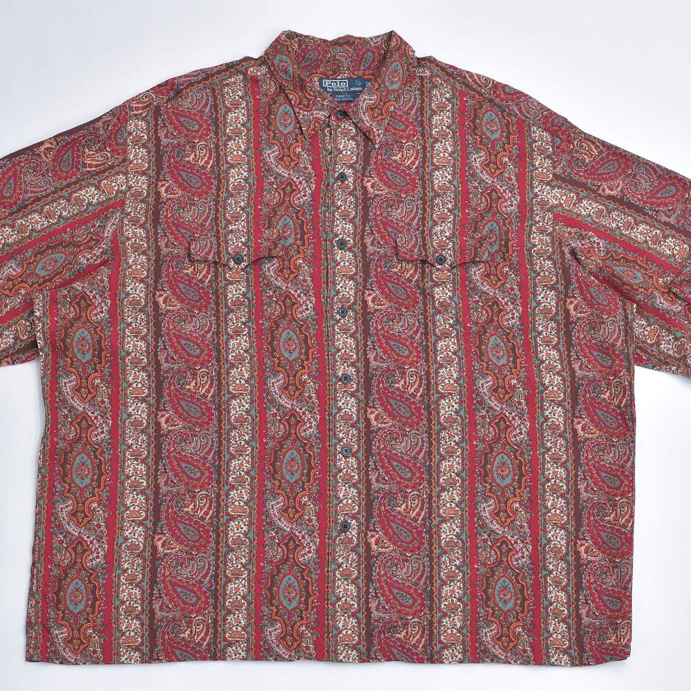 90s POLO by Ralph Lauren ラルフローレン CROFTS ペイズリー柄