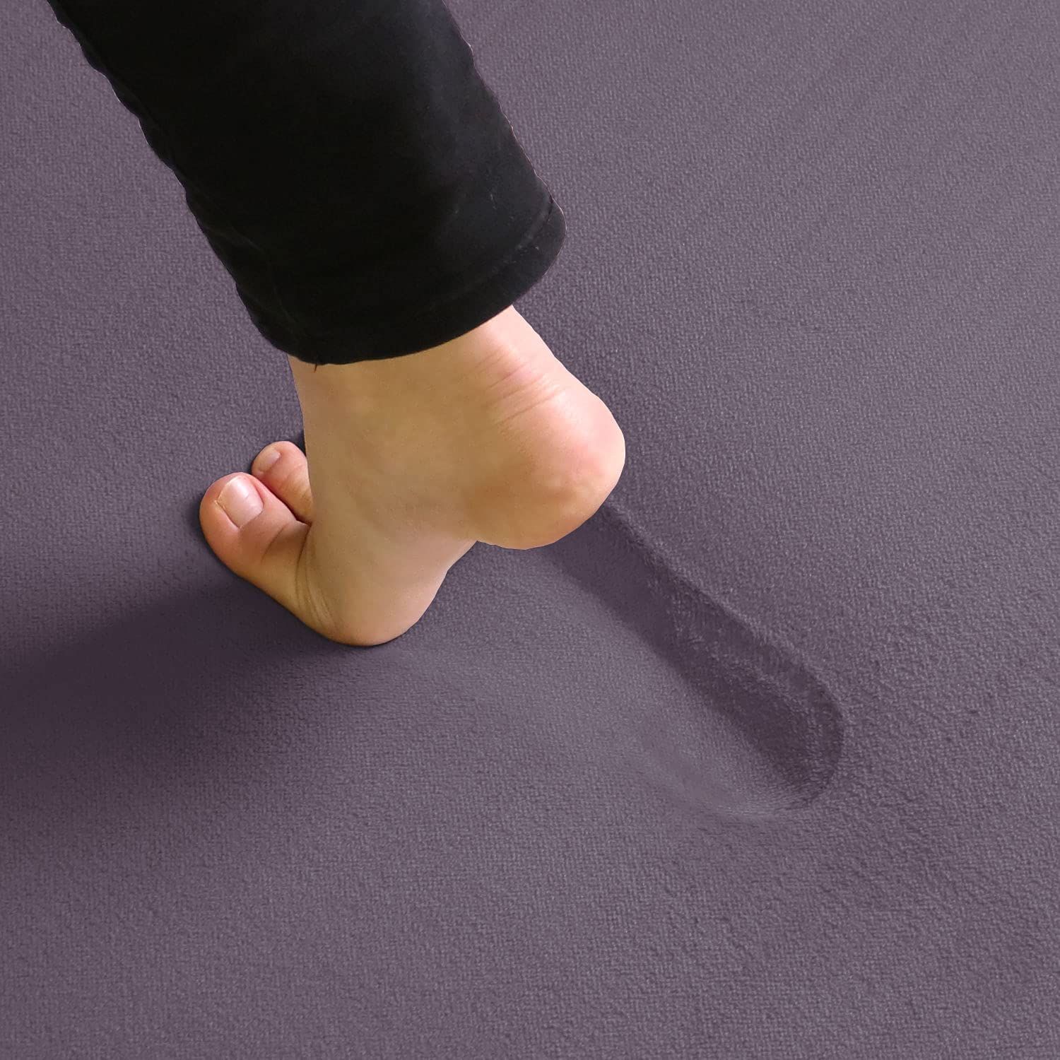 フリーリー ラグ 低反発ラグ 厚25mm 200×200cm 抗菌 防ダニ加工 厚手 ラグマット カーペット オールシーズン 滑り止め付 マイクロファイバー サイズ M無地 アメジスト