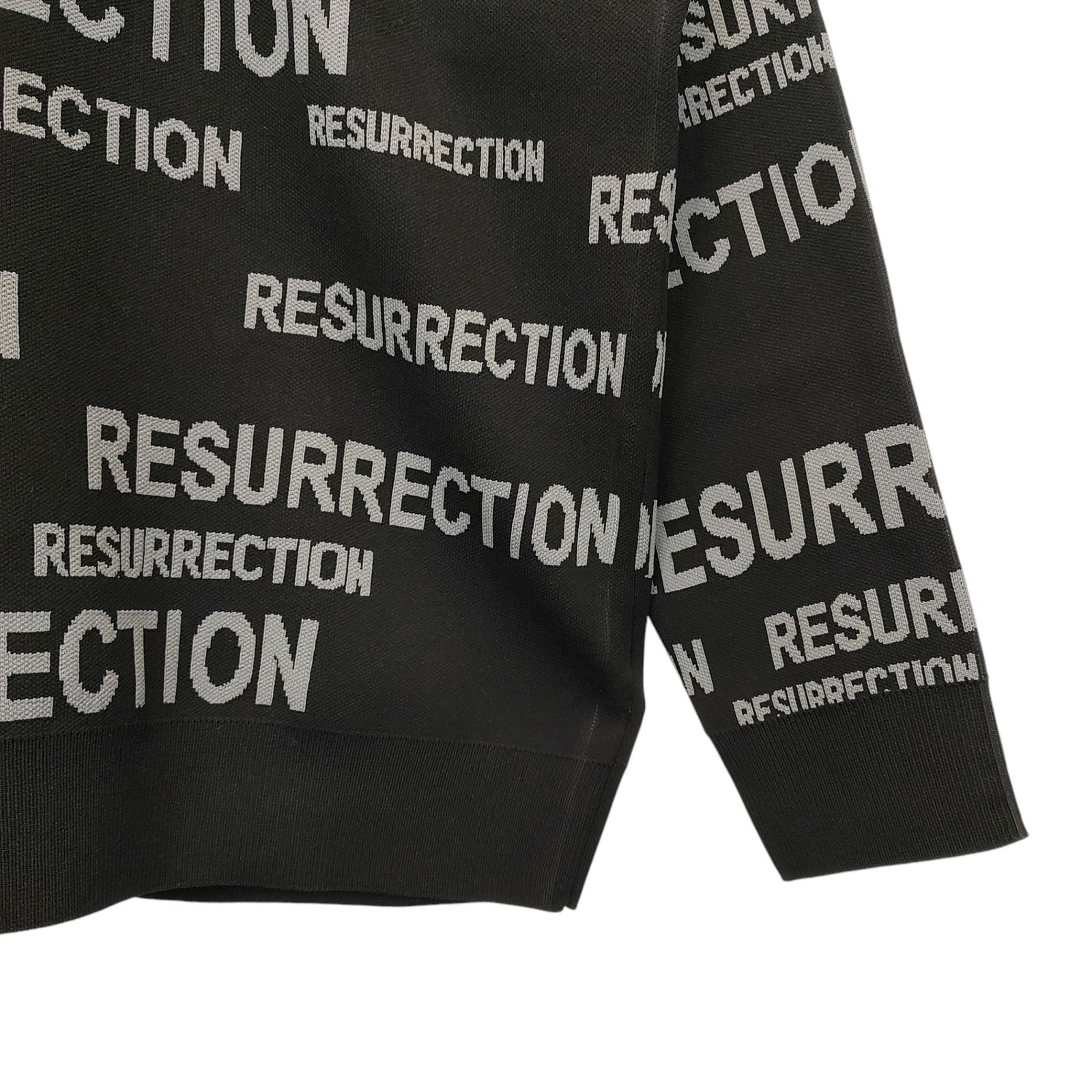 Resurrection レザレクション ゴルフ 22AW メニー ロゴ ニット セーター 22AWPO01-M M ブラック/グレー - メルカリ