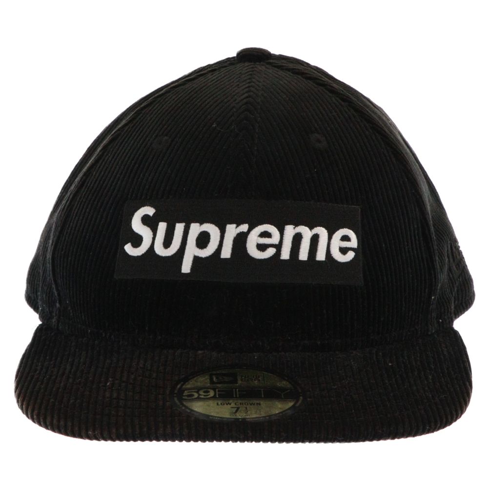 SUPREME (シュプリーム) 15AW × NEW ERA Corduroy Box Logo Cap × ニューエラ コーデュロイ ボックスロゴ キャップ ブラック