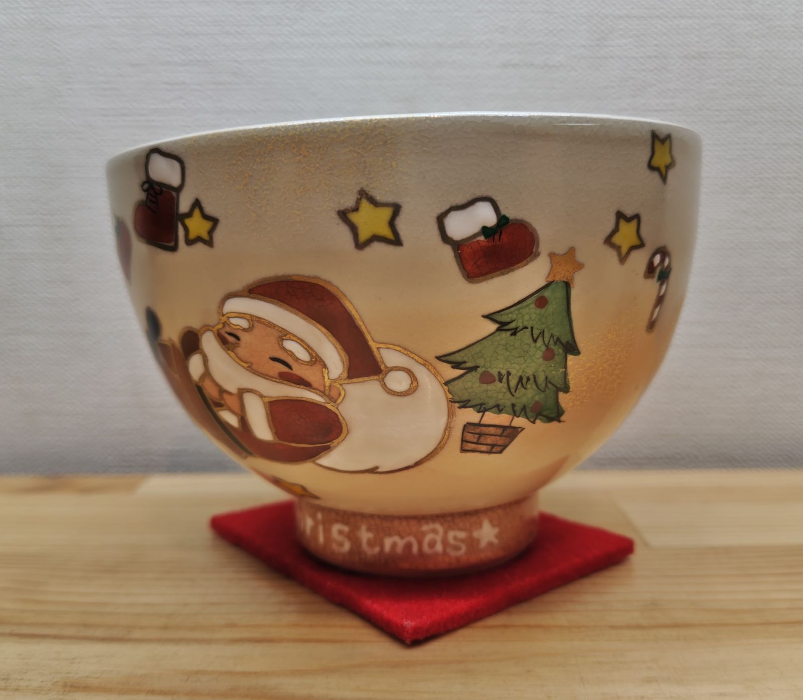 逢絢亭・新品】茶道具 安い 茶碗 京焼 御本 クリスマス 水出宋絢 紙箱入り