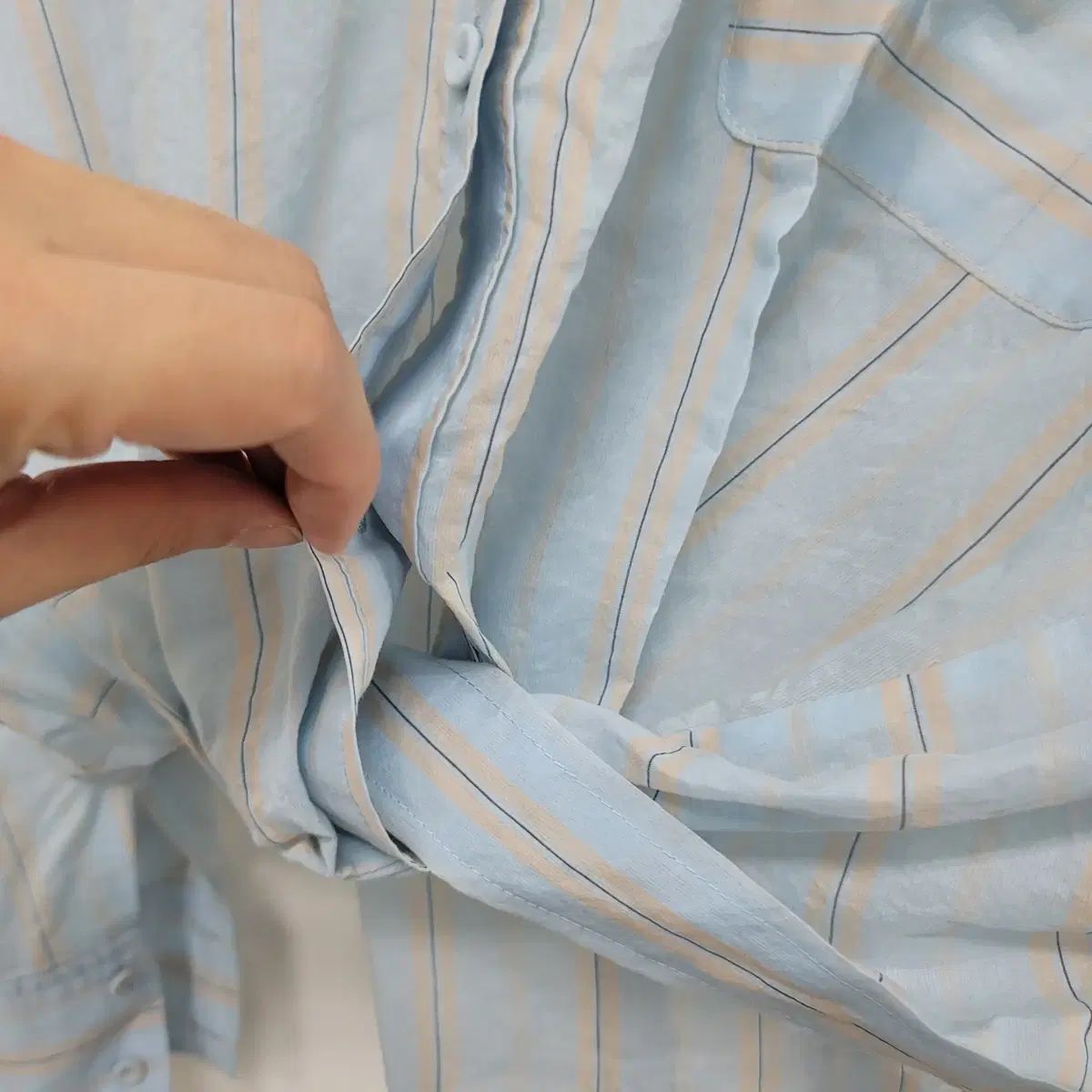  OBZEE オブジェ ブレンド 垂直 パネル シャツ 長袖 シャツ ブラウス