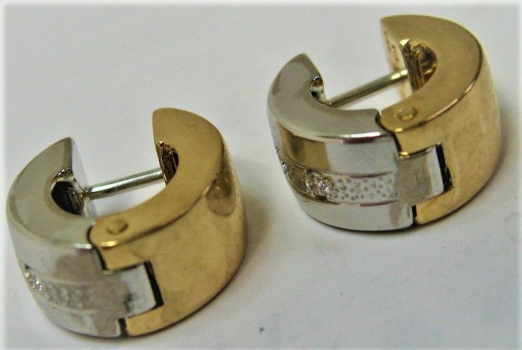 極美品ポーラPOLA スナップピアス18金とホワイトゴールド ダイヤ  