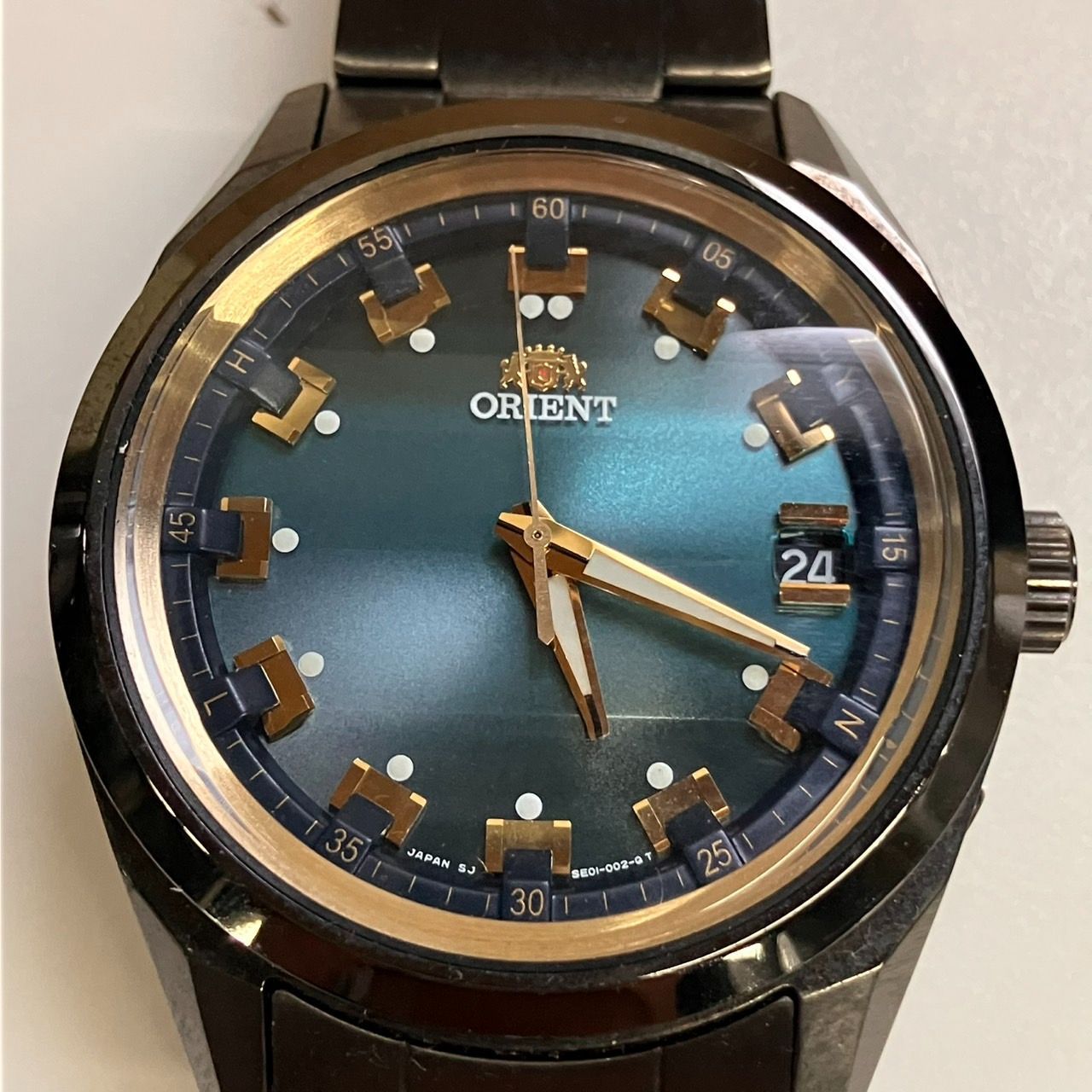 中古品】ORIENT WV0051SE クオーツ (ソーラーパワード) メッキグレー 