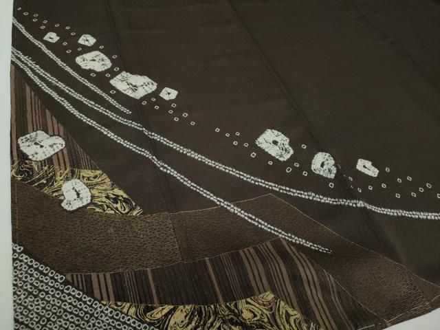 平和屋着物●訪問着　絞り　ふくれ織　抽象文様　金彩　正絹　逸品　未使用　DAAX4094ps 平和屋着物○訪問着 絞り ふくれ織 抽象文様 金彩 正絹 逸品 未使用