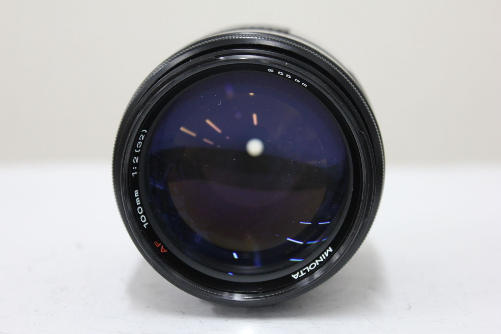 ミノルタ Minolta AF 100 mm F 2 前後キャップ フード付き レンズ e 3145