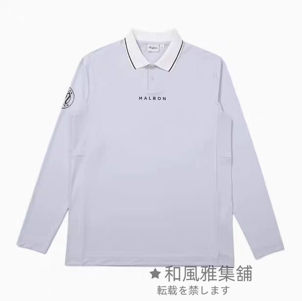 malbon golf マルボンゴルフ ポロシャツ ゴルフシャツ 長袖