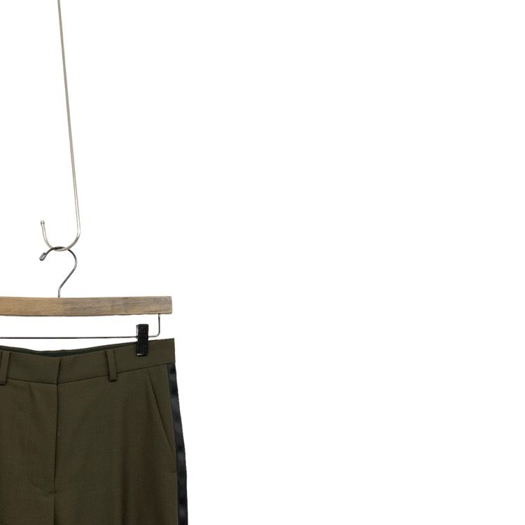sacai サカイ サイドラインワイドスラックス カーキ sacai サカイ Suiting Pants サイドライン スーチングパンツ
