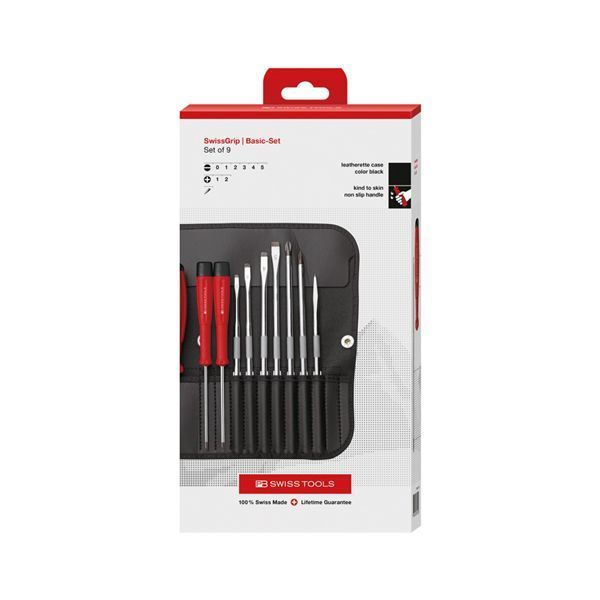 PB SWISS TOOLS ピービースイスツールズ 9本組 差替式ドライバーセット ペーパーボックス入 8215.CBB