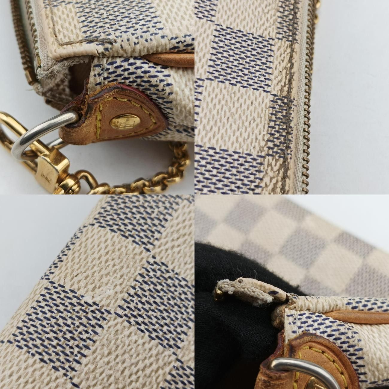 ルイヴィトンLouis Vuittonエヴァ アズール ダミエキャンバス N55214 SN4121