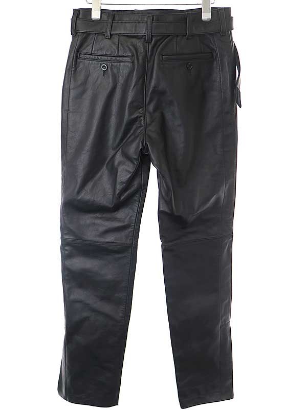 sacai サカイ22AW カウハイドベルテッドレザーパンツ