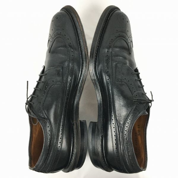 試着交換OK！ジョンストン＆マーフィー/アリストクラフト　Vintage 　ロングウイングチップ〈黒/BLACK/ブラック〉size11D/B：28.5-29.5程度/メンズ//men's 菅NO.WZF-164 試着交換OK！ジョンストン＆マーフィー/アリストクラフト Vintage