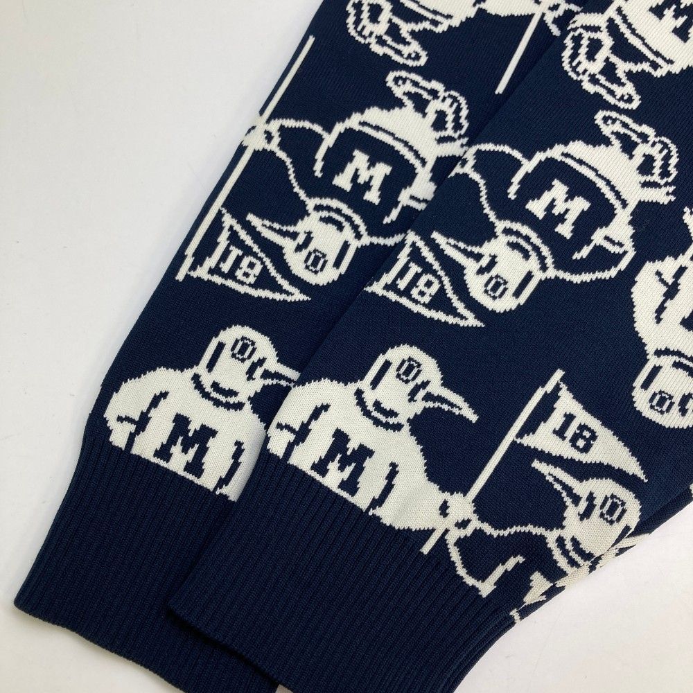 サイズ：3L MUNSING WEAR マンシングウェア MGMSJL10 ニットセーター 総柄 ネイビー系 [240101443347] ゴルフウェア メンズ ストスト サイズ：3L MUNSING WEAR マンシングウェア MGMSJL10 ニット