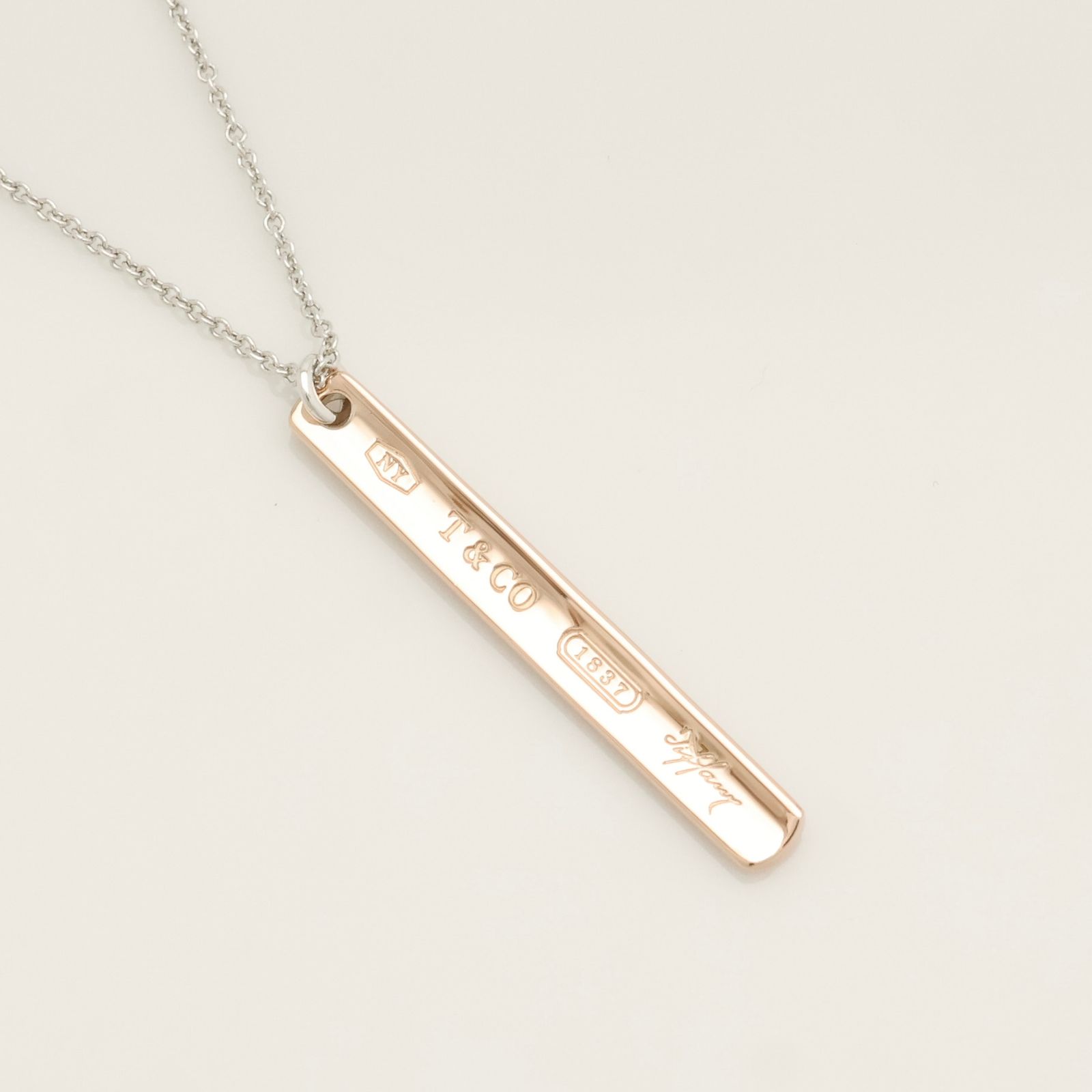  特価ブログのポータルサイト 1837 TIFFANY&Co. 美品】ティファニー ナロー ネックレス バー その他