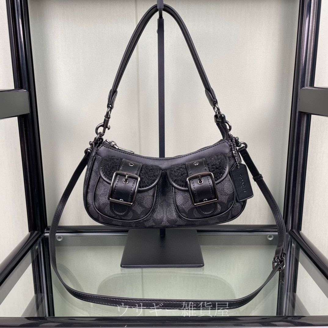COACH コーチバッグ CQ184 デニム アシュトン バゲット シグネチャー  