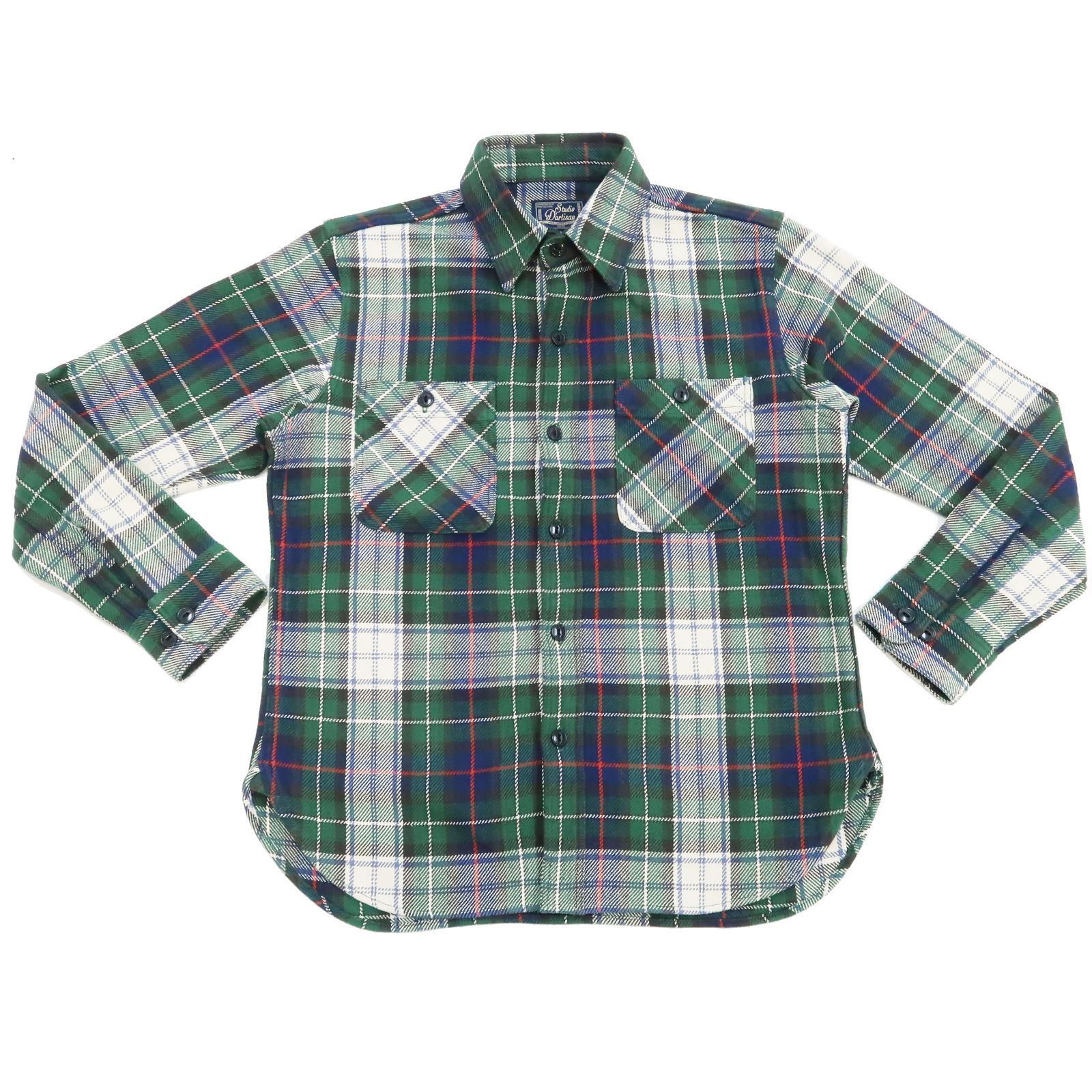 【STUDIO D‘ ARTISAN】長袖ネルシャツ チェック柄 ステュディオ ダルチザン Studio Dartisan チェック ネルシャツ