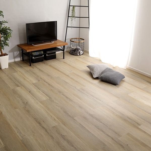 はめこみ式 フロアタイル シャビーオーク 48枚セット PVC貼 PU加工 DIY 模様替え リフォーム Wood Flats ウッドフラッツ