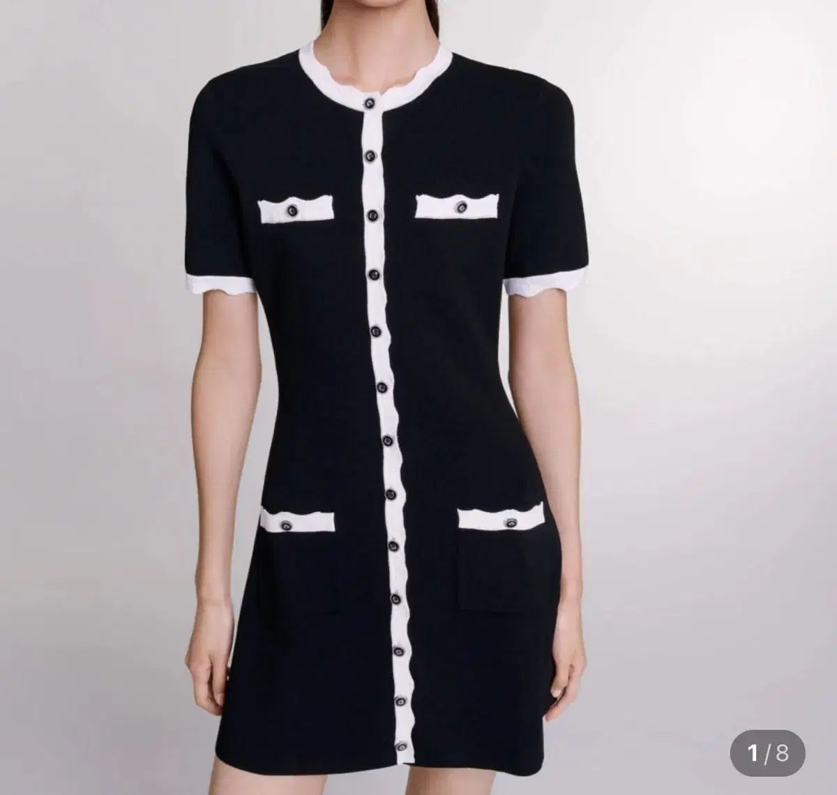 マージュ スキャロップ ニット ドレス