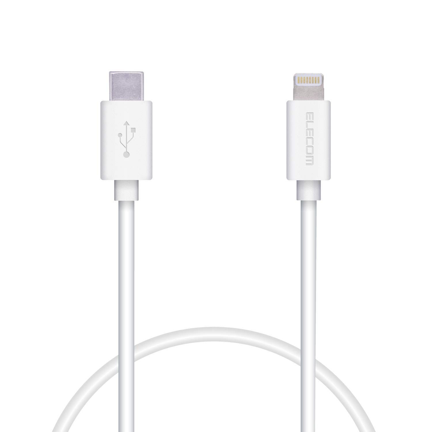 【特価商品】/ 13 12 iPhone / iPhone SE 【 (第2世代) スタンダード 対応 充電ケーブル 】 ライトニング Apple認証品 Lightningケーブル 0.5m to (50cm) Type-C ホワイト エレコム MPA-CL0