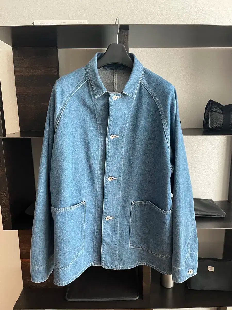 nanamica(ナナミカ) デニム ジャケット インディゴブルー ブリーチ XL 